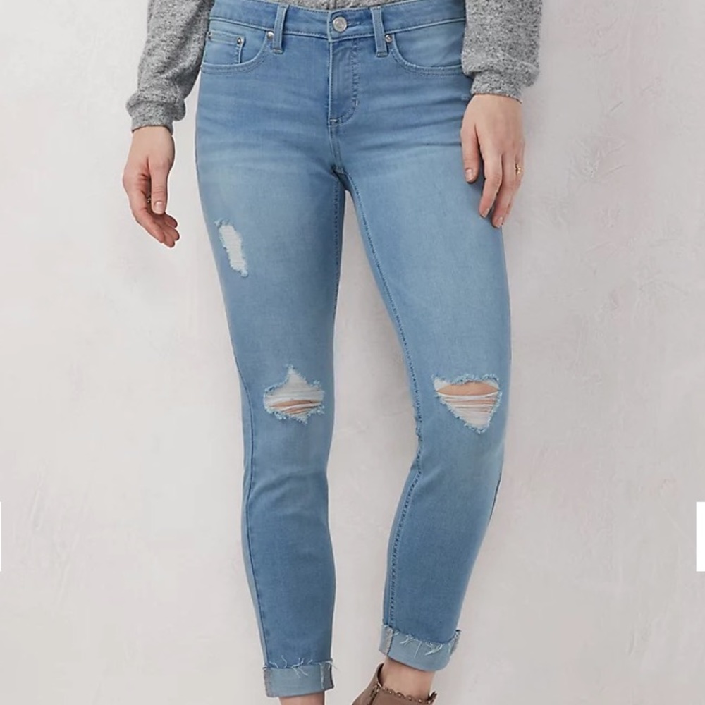 LC midrise cuffed skinny jeans
